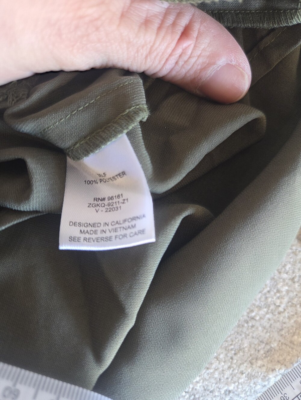Bebop NWT Olive Green Halter Romper Medium - Picture 11 of 12
